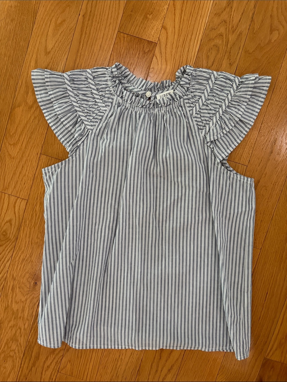 Blue and white striped Jcrew blouse
